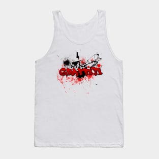 Graffiti theme red and black with an abstract background Tank Top